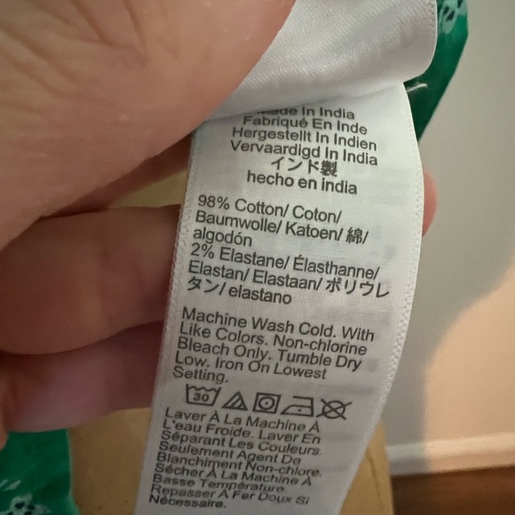 J. Crew green floral sleeveless blouse size small - Picture 6 of 6